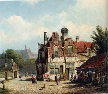 unknow artist European city landscape, street landsacpe, construction, frontstore, building and architecture.081 Germany oil painting art